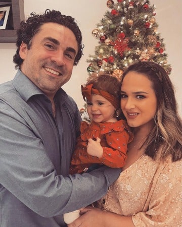 Liane with her Husband Anthony Fernandez and Daughter on Xmas night.